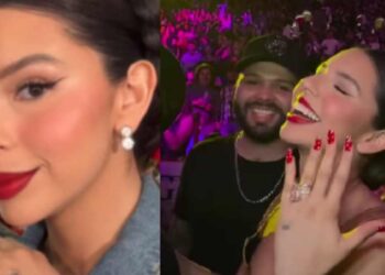 Ángela Aguilar presume anillo tras cantar con Christian Nodal