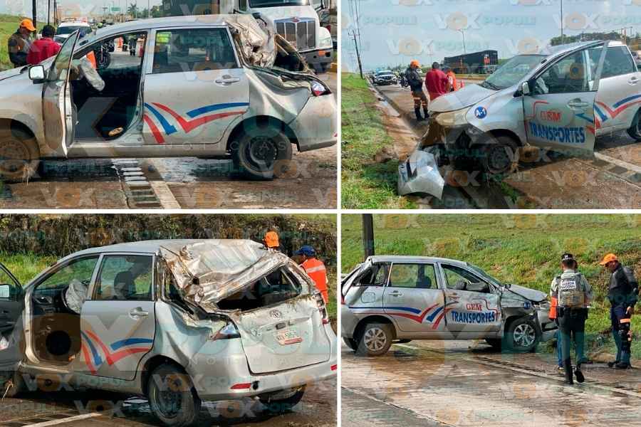 Aparatosa volcadura deja un hombre lesionado en Altamira, Tamaulipas