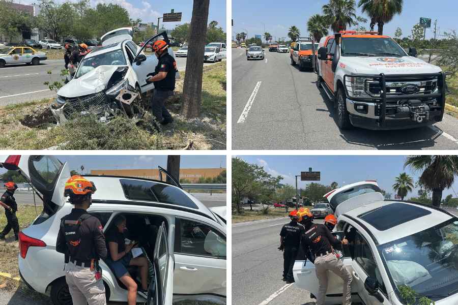Atienden accidente vial en Guadalupe (1)
