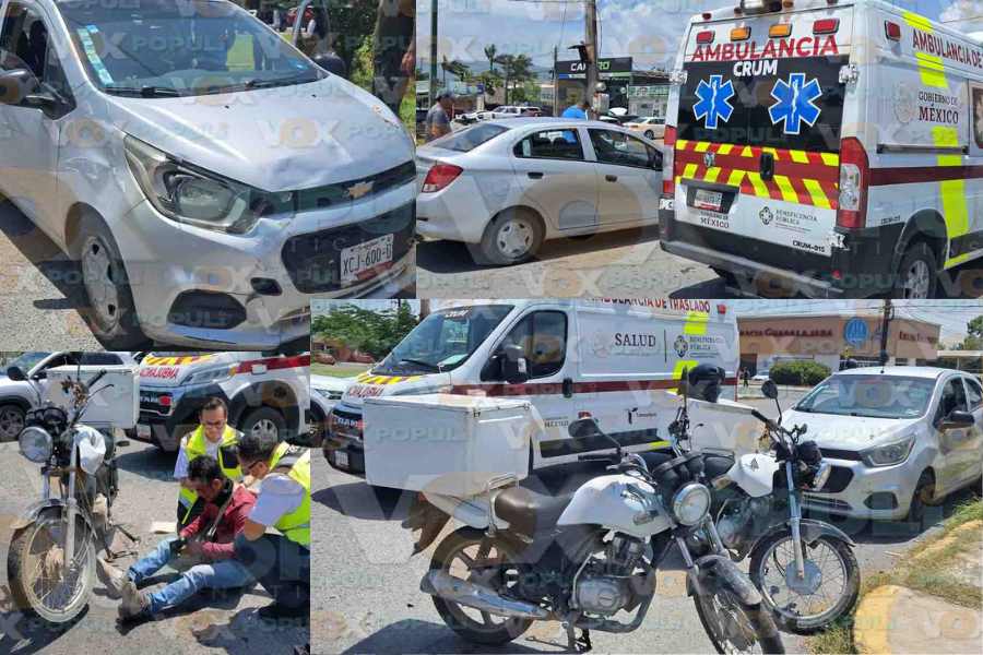 Automovilista causa choque y deja lesionado a motociclista en Ciudad Victoria, Tamaulipas