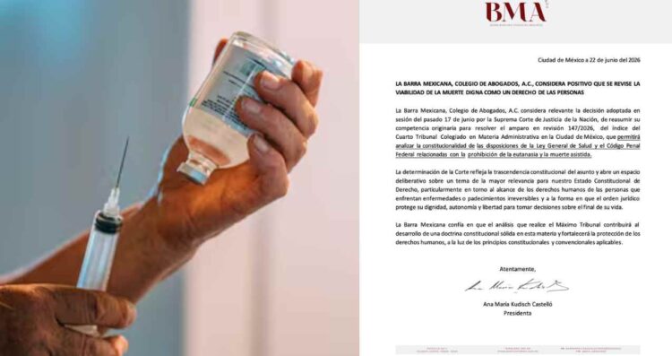 Barra Mexicana respalda que la SCJN analice prohibición de eutanasia