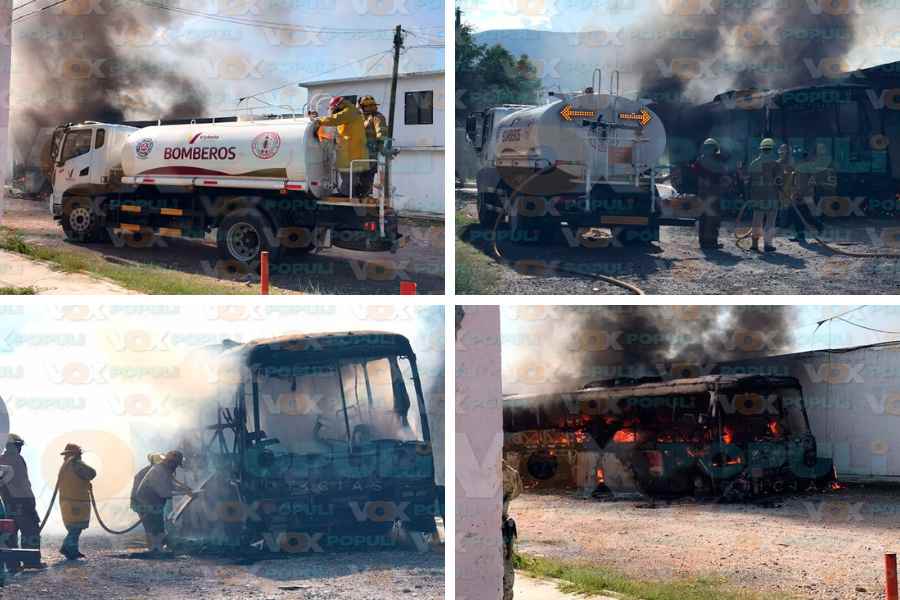 Camión de pasajeros incendio en Victoria (1)