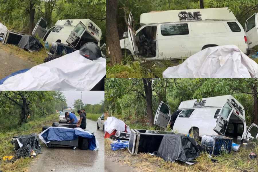 Camioneta cae a canal y daña equipo técnico en Ciudad Mante, Tamaulipas