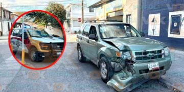 Choque en la colonia Longoria en Reynosa