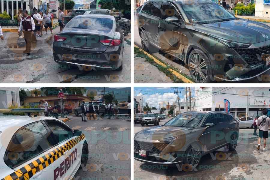 Choque por omisión de alto deja lesionados en Ciudad Victoria, Tamaulipas