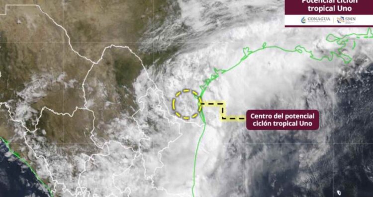 Ciclón tropical Uno se forma frente a costas de Tamaulipas; así luce