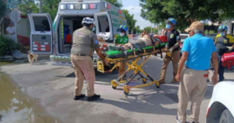 Conductor accidente mujer Matamoros