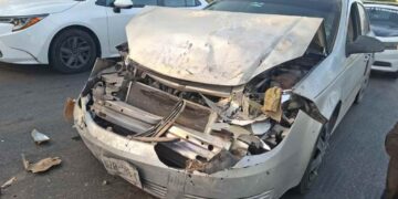 Conductor provoca choque en Matamoros