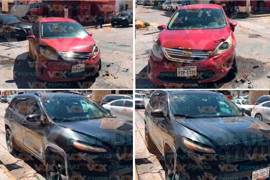 Conductor se pasa alto y provoca fuerte choque en Cd. Victoria, Tamaulipas