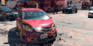 Conductor se pasa alto y provoca fuerte choque en Cd. Victoria, Tamaulipas