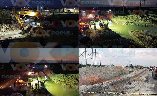 Continúa búsqueda de trabajador tras colapso en acueducto de la Carretera Ciudad Victoria-Soto la Marina