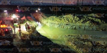 Continúa búsqueda de trabajador tras colapso en acueducto de la Carretera Ciudad Victoria-Soto la Marina