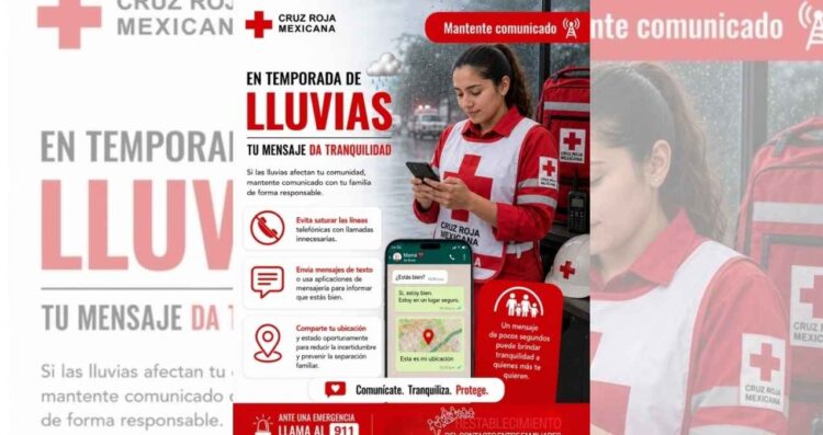 Cruz Roja emite recomendaciones por lluvias intensas en Matamoros, Tamaulipas