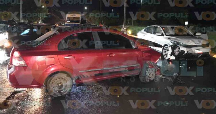 Cuatro lesionados tras choque múltiple en Ciudad Victoria, Tamaulipas