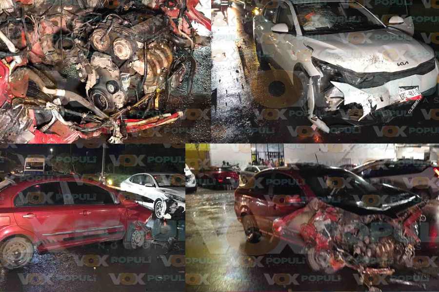Cuatro lesionados tras choque múltiple en Ciudad Victoria, Tamaulipas