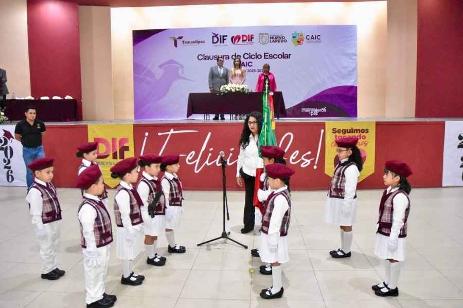 DIF municipal gradúa a 120 niños y niñas del CAIC en Nuevo Laredo, Tamaulipas