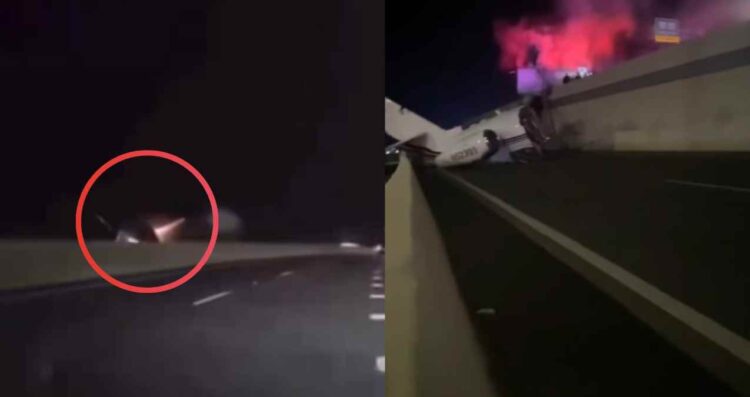 Difunden video del desplome de una avioneta privada en Carretera Loop 20 en Laredo, Texas, que dejó un muerto y varios heridos