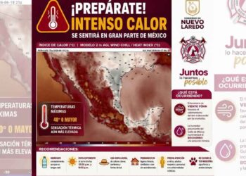 Emiten alerta preventiva por calor intenso el día de hoy en Nuevo Laredo, Tamaulipas
