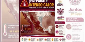 Emiten alerta preventiva por calor intenso el día de hoy en Nuevo Laredo, Tamaulipas