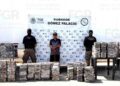 FGR asegura metanfetamina escondida entre un cargamento de jícamas en Durango