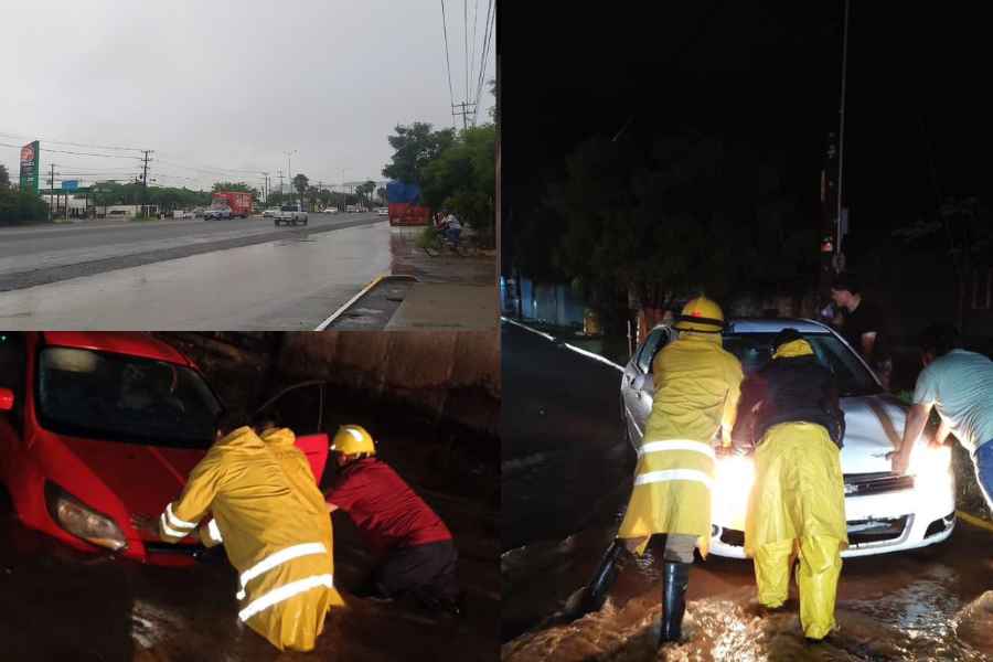 FOTOS: Lluvias dejan encharcamientos y calles inundadas en Ciudad Victoria, Tamaulipas