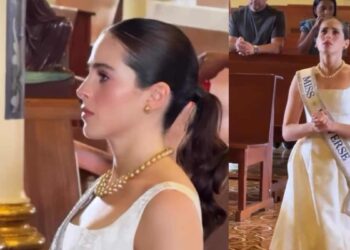 Fátima Bosch conmueve al entrar de rodillas a basílica en Costa Rica