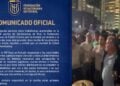 Federación ecuatoriana manifiesta su inconformidad ante 'serenata mexicana' en el hotel de concentración