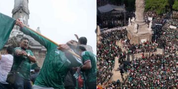 Fiesta en el Ángel tras triunfo de México ante Sudáfrica en el Mundial; así se vivió
