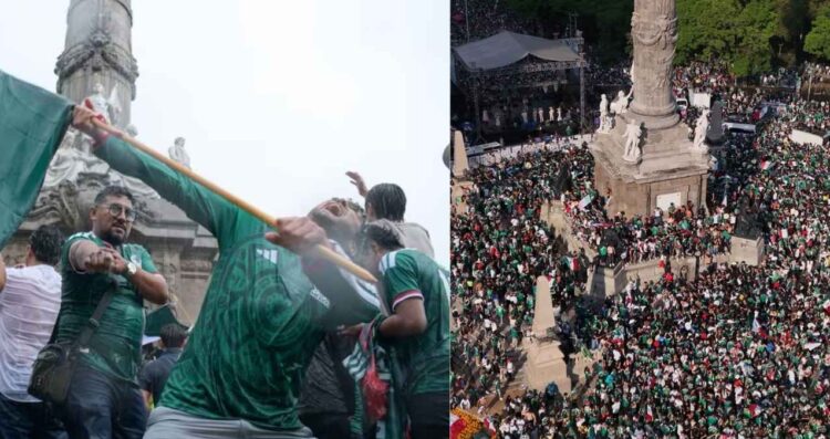 Fiesta en el Ángel tras triunfo de México ante Sudáfrica en el Mundial; así se vivió