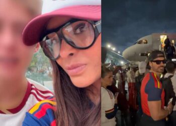 Galilea Montijo vive jornada futbolera junto a Isaac Moreno y su hijo Mateo