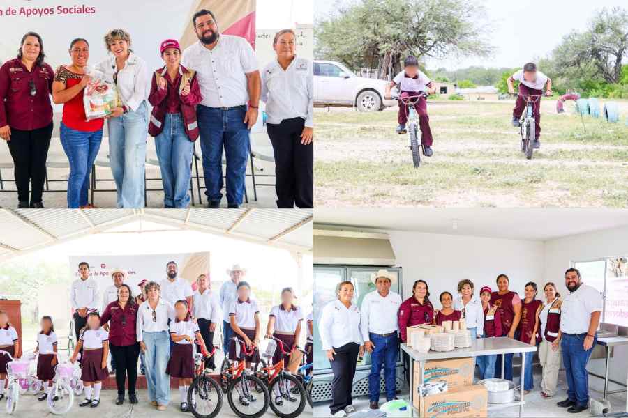 Lleva SEBIEN paquetes alimentarios y Comedor de Bienestar a familias de San Carlos, Tamaulipas