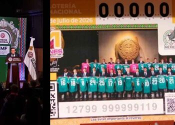 Lotería Nacional presenta billete conmemorativo dedicado a la Selección Mexicana rumbo al Mundial 2026