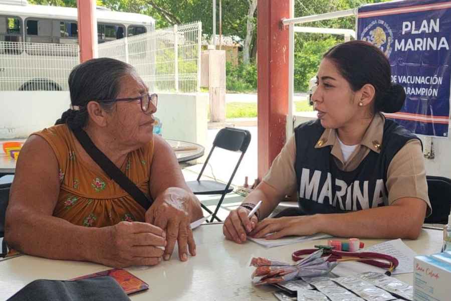 Marina activa brigadas médicas gratuitas en comunidades del sur de Tamaulipas