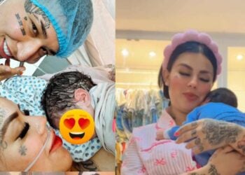 Mona y Geros viven susto con su bebé recién nacido