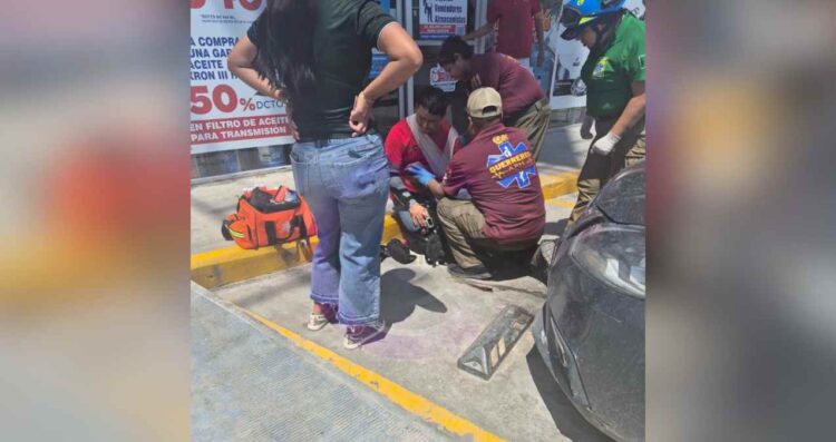 Motociclista lesionado choque en Matamoros