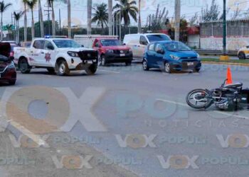 Motociclista queda lesionado tras choque en Altamira, Tamaulipas