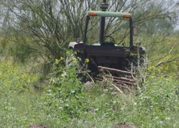 trabajador agrícola tractor Río Bravo
