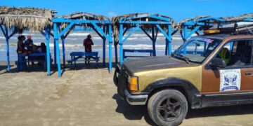 Mujer lesión en Playa Bagdad