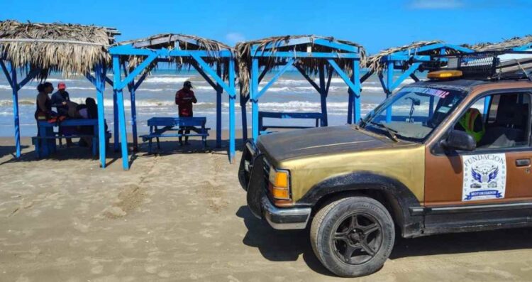 Mujer lesión en Playa Bagdad