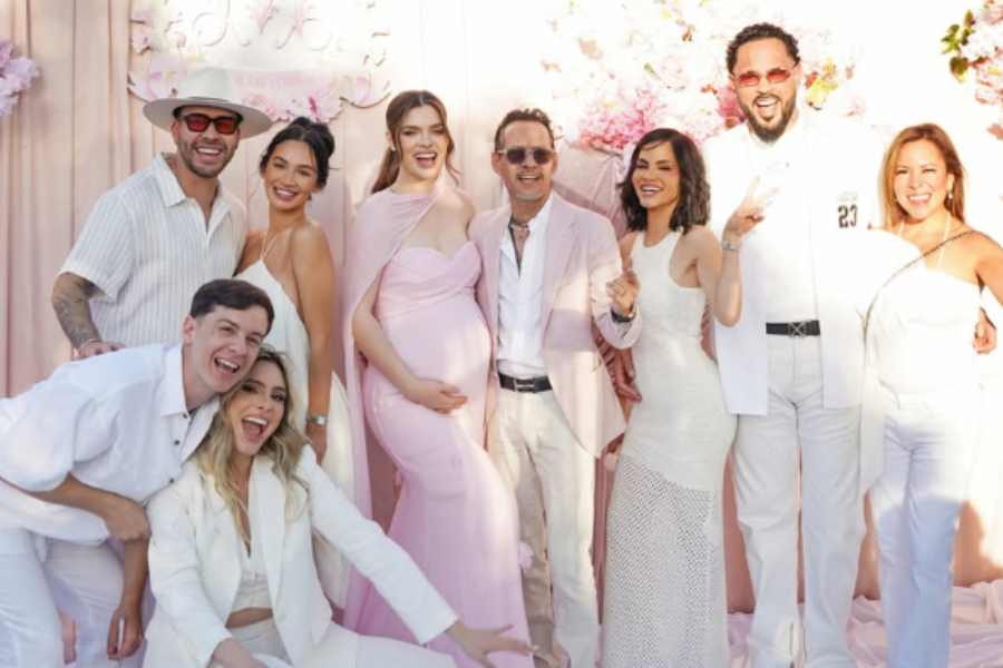 Nadia Ferreira y Marc Anthony celebran lujoso baby shower en Miami