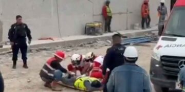 trabajador lesionado Línea 6 Apodaca