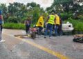 Pierde el control al salir de curva y protagoniza fuerte choque en Llera, Tamaulipas