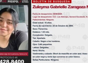 Reportan desaparición de jovencita en colonia Mirasur de Escobedo, NL