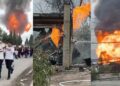 Reportan tres personas lesionadas tras explosión de 4 pipas en Puebla