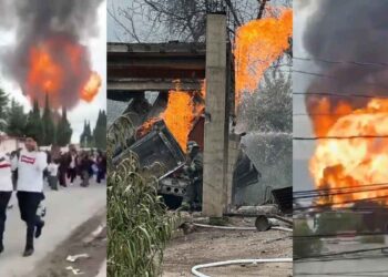Reportan tres personas lesionadas tras explosión de 4 pipas en Puebla