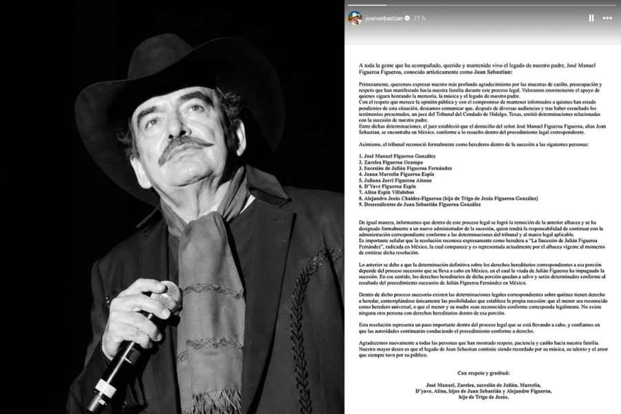 Se define herencia de Joan Sebastian tras años de disputa legal