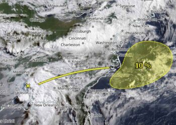 Se forma zona de baja presión remanente de Arthur: ¿Dónde se ubica?