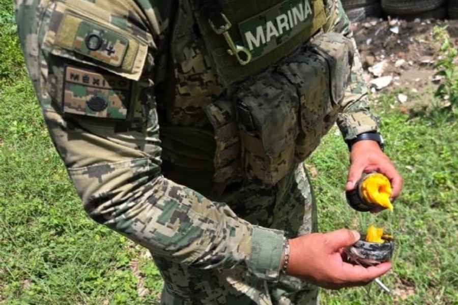 Secretaría de Marina desactiva artefactos explosivos asegurados en Tabasco
