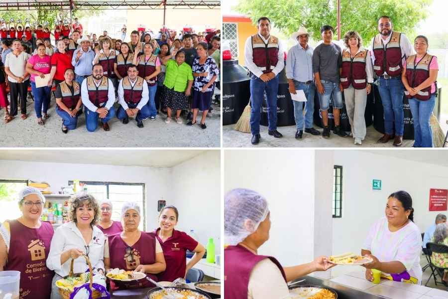 Supervisa SEBIEN comedores y entrega beneficios sociales en Victoria