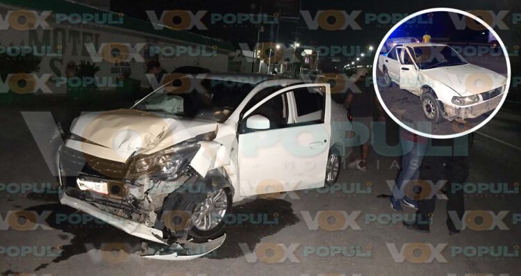Toma retorno sin precaución y protagoniza fuerte choque contra Didi en Ciudad Victoria, Tamaulipas; hay varios heridos